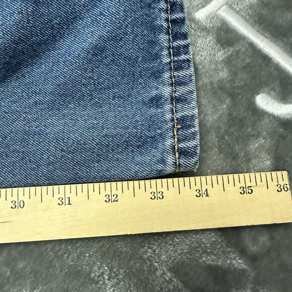 Levi's 550 Jeans Mens 38x34 Blue Straight Denim Rugged Workwear Biker Pants‎ - Picture 13 of 14